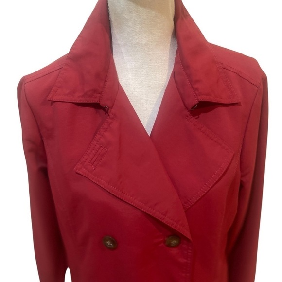 Eddie Bauer polyester cranberry outer pea coat style jacket lined size medium - Picture 5 of 14